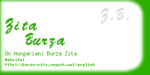 zita burza business card